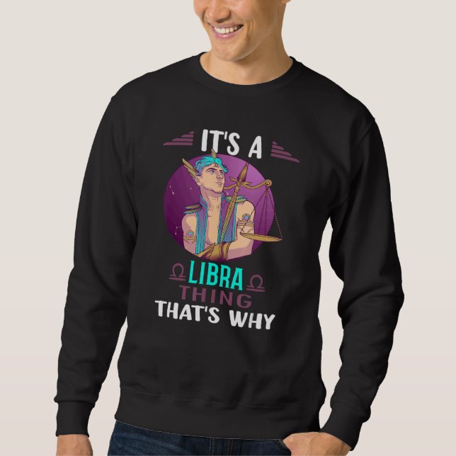 Horoskop Libra Astrologie Zodiac Zeichen Sweatshirt (Vorderseite)
