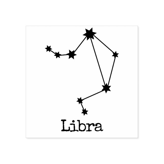 Horoskop Libra Gummistempel (Prägung)