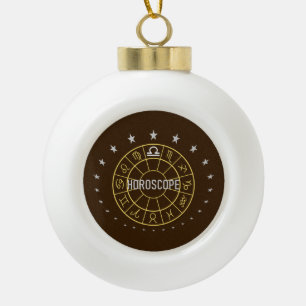 Horoskop/Libra Keramik Kugel-Ornament
