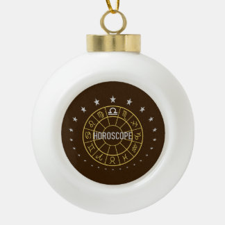 Horoskop/Libra Keramik Kugel-Ornament