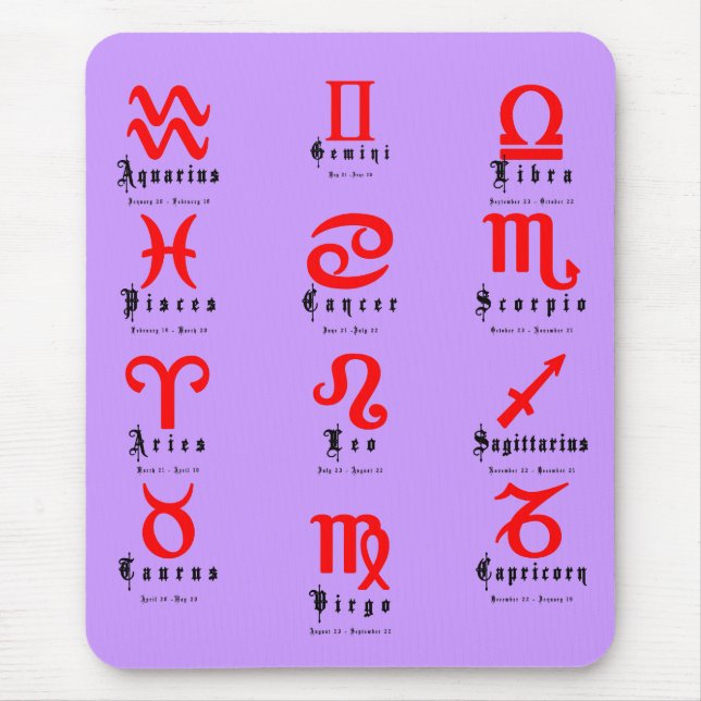 Horoskop Mousepad (Vorne)