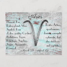 Horoskop Sign Aires Postkarte