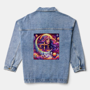 Horoskop Sign Libra Zodiac Ethereal Mystische Kuns Jeansjacke