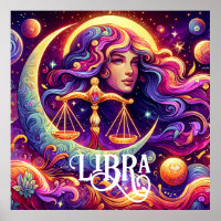 Horoskop Sign Libra Zodiac Ethereal Mystische Kuns