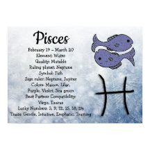 Horoskop Sign Pisces Poster