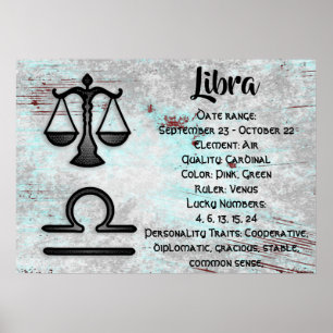 Horoskop Signalibra Astrologie Poster