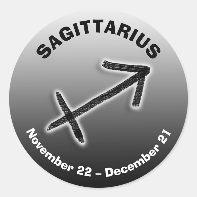Horoskop-Signatur Sagittarius Astrologie Runder Aufkleber (Vorderseite)