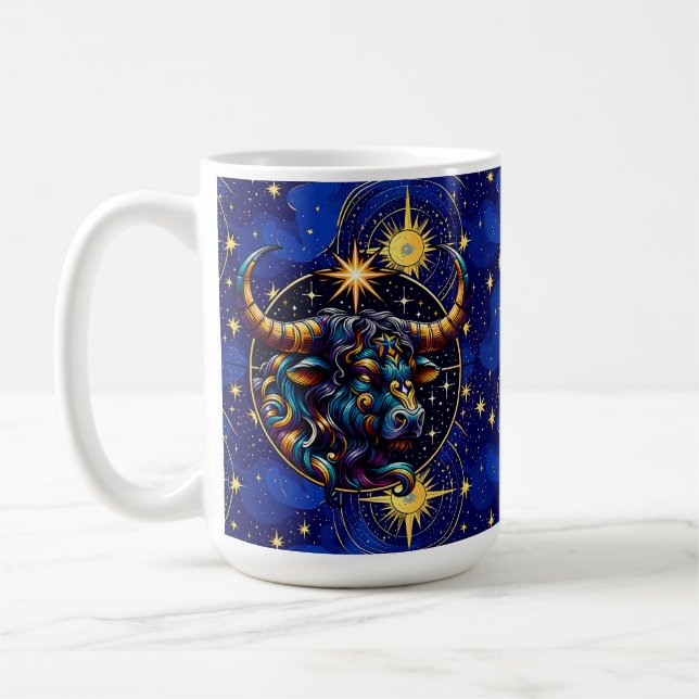 Horoskop Signatur Taurus Zodiac Astrologie Kaffeetasse (Links)