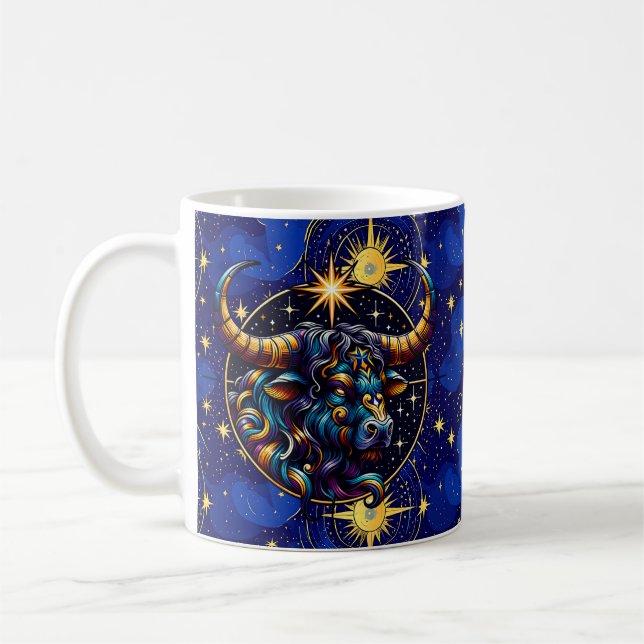 Horoskop Signatur Taurus Zodiac Astrologie Kaffeetasse (Links)