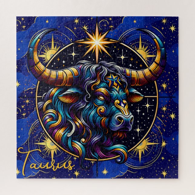 Horoskop Signatur Taurus Zodiac Astrologie Puzzle (Vertikal)