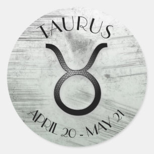 Horoskop Signatur Taurus Zodiac Astrologie Runder Aufkleber