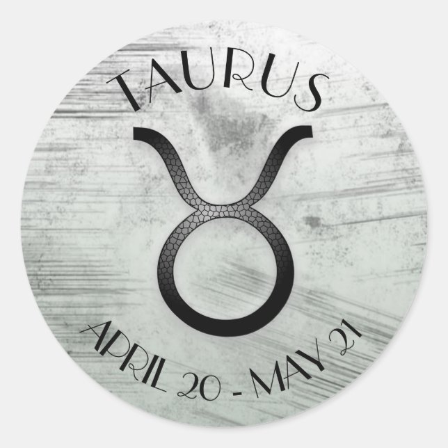 Horoskop Signatur Taurus Zodiac Astrologie Runder Aufkleber (Vorderseite)