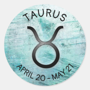 Horoskop Signatur Taurus Zodiac Astrologie Runder Aufkleber