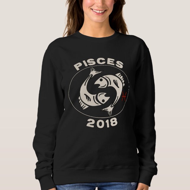 Horoskop Sternzeichen Fische Fische 2018 Sweatshirt (Vorderseite)