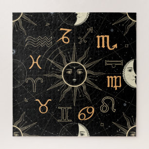 Horoskop, Sternzeichen, Vintag. Puzzle
