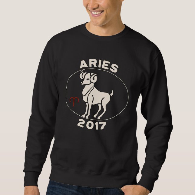 Horoskop Sternzeichen Widder Aries 2017 Sweatshirt (Vorderseite)