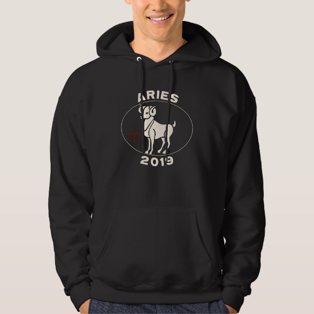 Horoskop-Sternzeichen-Widder Aries 2019 Hoodie (Vorderseite)
