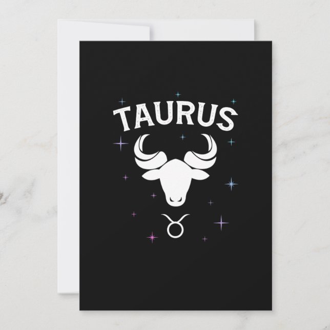 Horoskop Taurus Symbol Zodiac Zeichenkostume Einladung (Vorderseite)