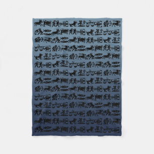 Horoskop-Uhren für die Astrologie - Anpassen Fleecedecke