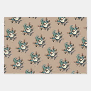 Horoskop Virgo, Libra und Scorpio Packpapier Geschenkpapier Set