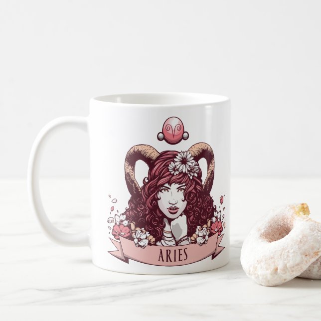 Horoskop - WIDDER Kaffeetasse (Mit Donut)