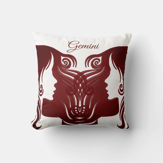 Horoskop-Zeichen Gemini Zodiac Twins Pillow Kissen (Vorderseite)