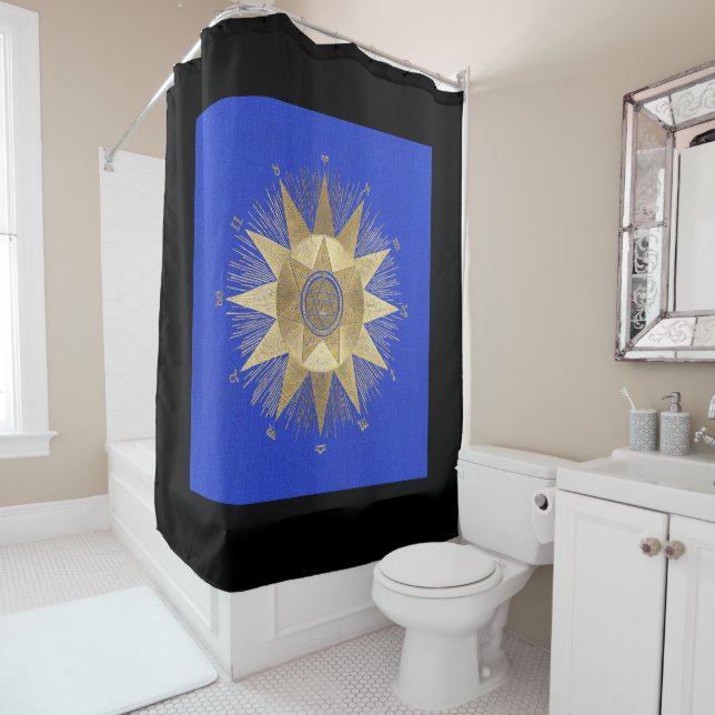 Horoskop, Zodiac, Astrologie, Fische, Hexerei Duschvorhang (Beispiel)