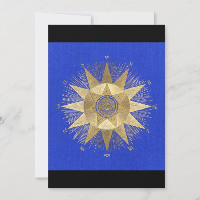 Horoskop, Zodiac, Astrologie, Fische, Hexerei Einladung (Vorderseite)