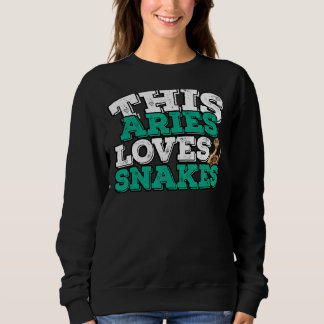 Horoskop Zodiac Sign Aries Lieben Schlangen Sweatshirt