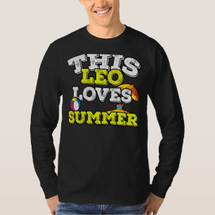 Horoskop Zodiac Sign Leo Lieben Sommer T-Shirt