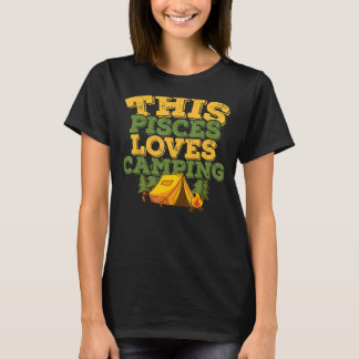 Horoskop Zodiac Sign Pisces Lieben Camping T-Shirt