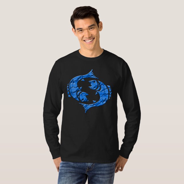 Horoskop Zodiac Sign Pisces T-Shirt (Vorne ganz)