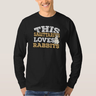 Horoskop Zodiac Sign Sagittarier Lieben Kaninchen T-Shirt