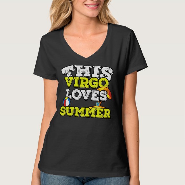Horoskop Zodiac Sign Virgo Lieben Sommer T-Shirt (Vorderseite)