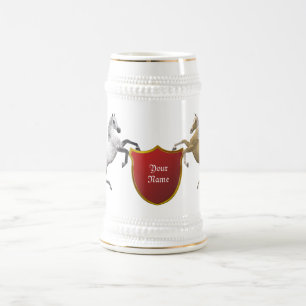 Hörpferde, tragen Sie Ihren Namen ein Bierglas