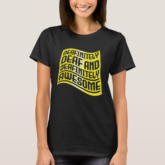 Hörpun Tod Pride ASL Handzeichen Sprache Deaf T-Shirt (Vorderseite)