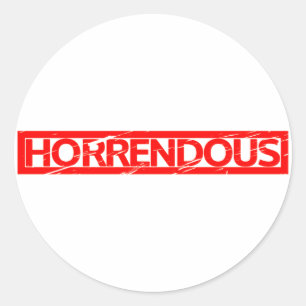 Horrendous Briefmarke Runder Aufkleber