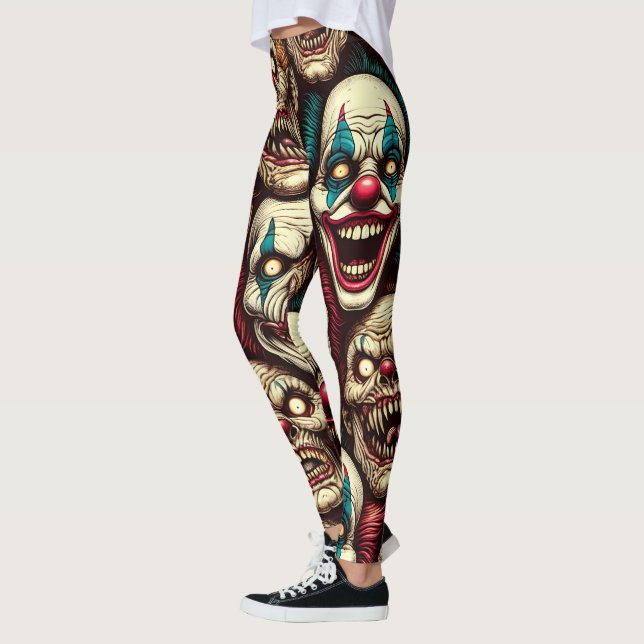 Horriende Clowns Halloween Leggings (Links)