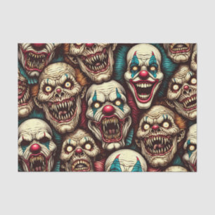 Horriende Clowns Halloween Seidenpapier