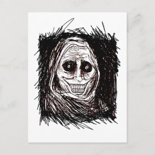 Horrifizierender Hausgast, nie allein, nicht einge Einladungspostkarte