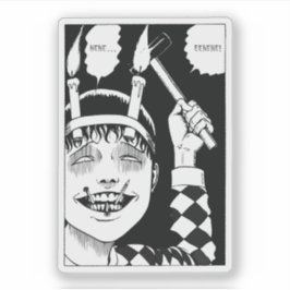 Horror anime art aufkleber