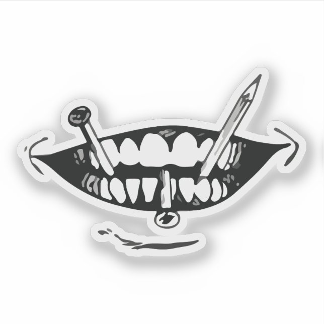 Horror anime art aufkleber (Vorderseite)