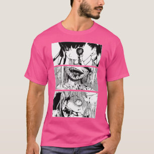 Horror Anime Girl Japanisch Ästhetische Anime Otak T-Shirt