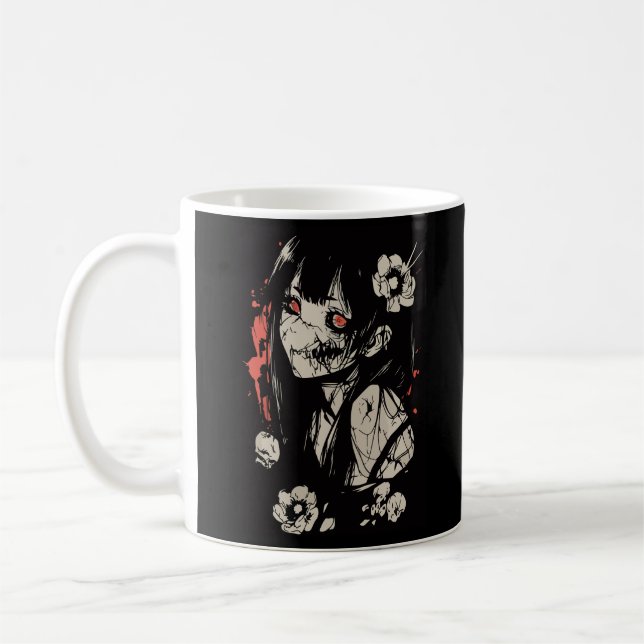 Horror-Anime-Mädchen  Kaffeetasse (Links)