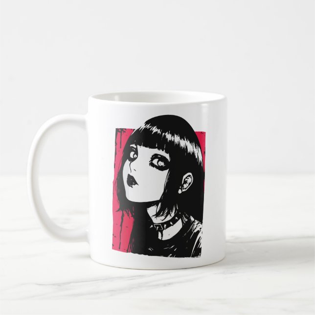 Horror-Anime-Mädchen  Kaffeetasse (Links)