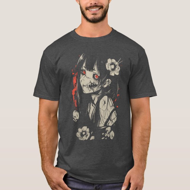 Horror Anime Manga Japan Japanese Creepy Kawaii Go T-Shirt (Vorderseite)