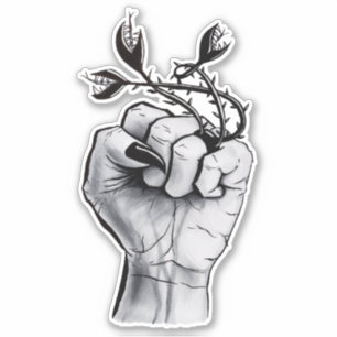 Horror Art Black Magic Ring Hand Dunkle Fantasie Aufkleber