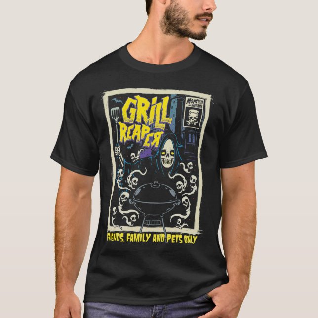 Horror Art Grillen Grill Koch Psychobilly Punk bag T-Shirt (Vorderseite)