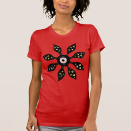 Horror Augen Blume Creepy Macabre Red Black T-Shirt