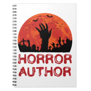 Horror Autor Schriftsteller Beängstigende Geschich Notizblock